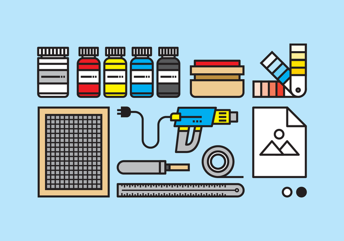 Screen Pinting Tools Illustration vector