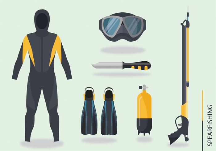 Spearfishing Equipment Vector Pack