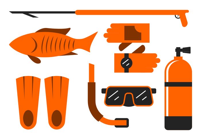 Spearfishing Equipment Vector