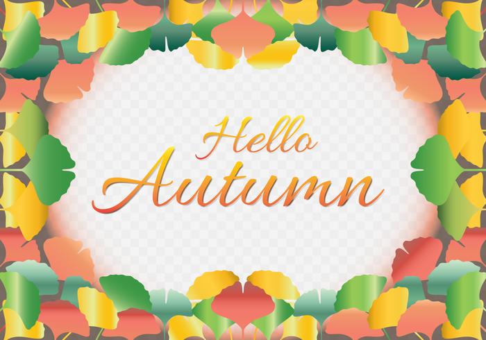 Autumn Background With Ginkgo Biloba Leaves Illustration Autumn Background With Ginkgo Biloba Leaves Illustration