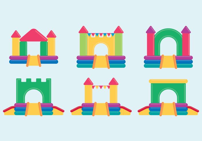 Bouncy Castle Set vector