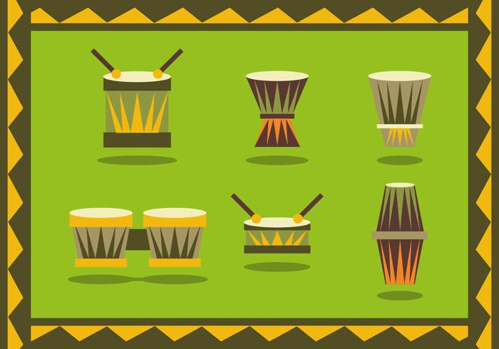 Bongo Instruments African Vector