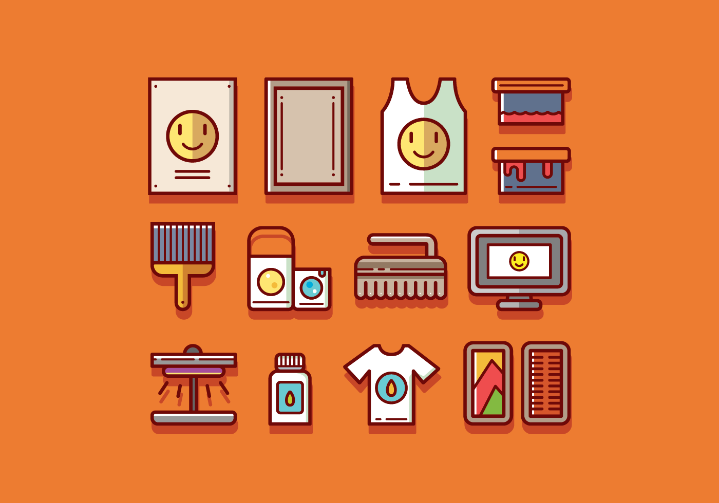 Free Screen Printing Vector 160930 Vector Art at Vecteezy