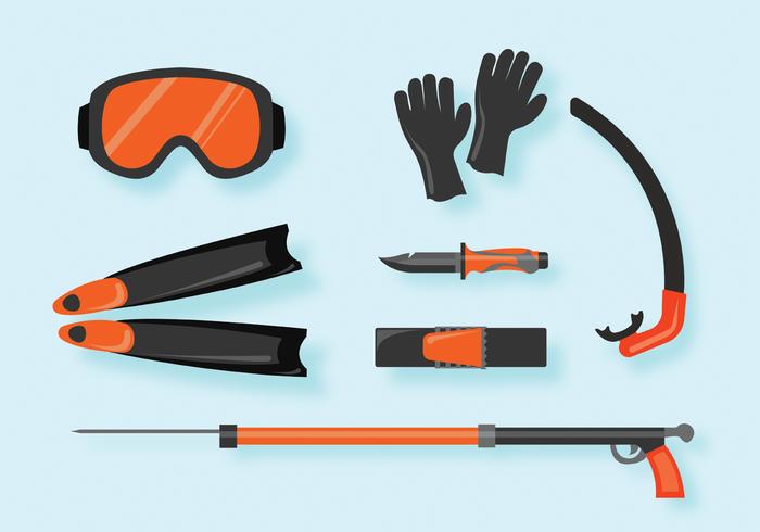 Spearfishing Equipment Vector Pack