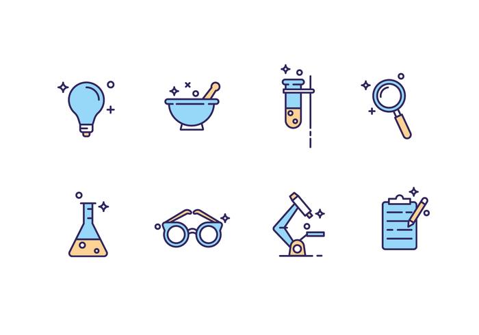 Science Laboratory Icons vector