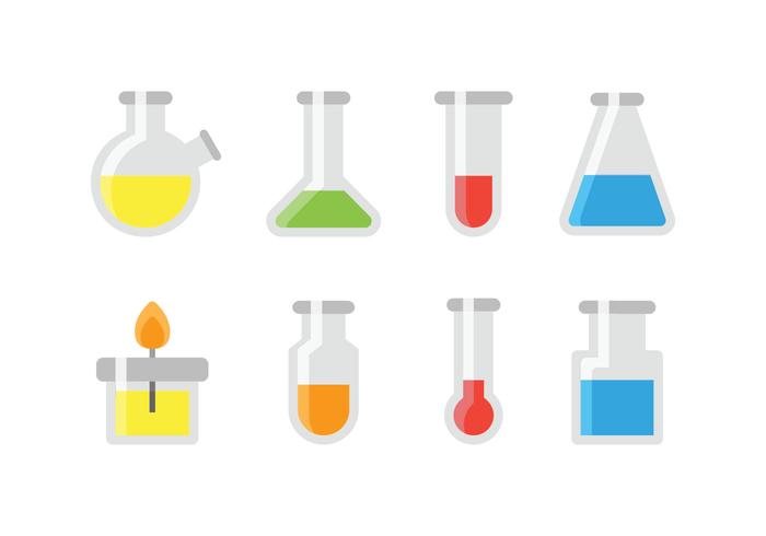 Chemical test tube and glassware icons 160981 Vector Art at Vecteezy