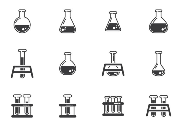 Erlenmeyer Iconos Vector