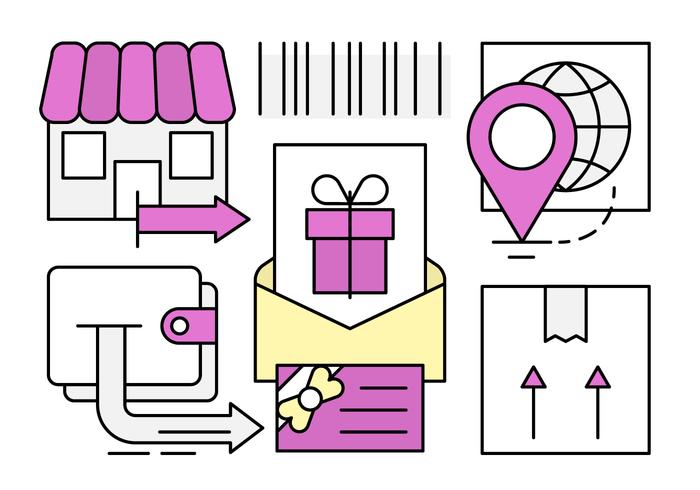 Linear Gift Card Present vector