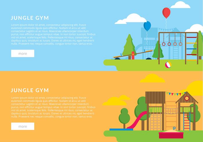 Jungle Gym Banner Template Free Vector
