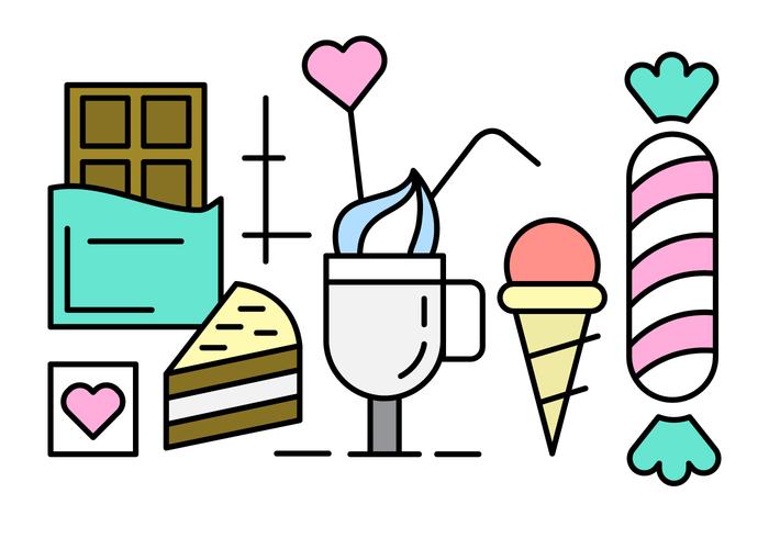 Free Sweets and Candy Icons vector