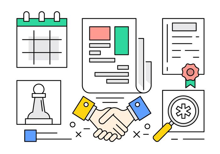 Business Deal Icons vector