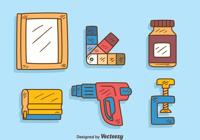 Hand Drawn Screen Printing Element Vector