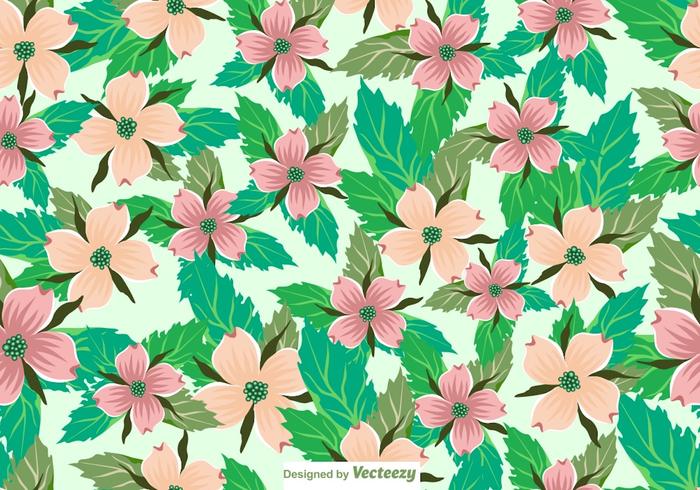 Vector Seamless Dogwood Flores