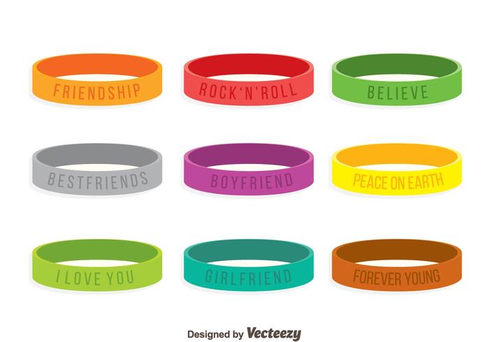 Colorful Wristband Collection Vector