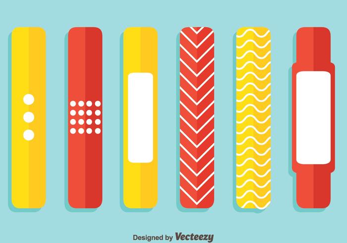 Rojo Y Amarillo Wristband Vector