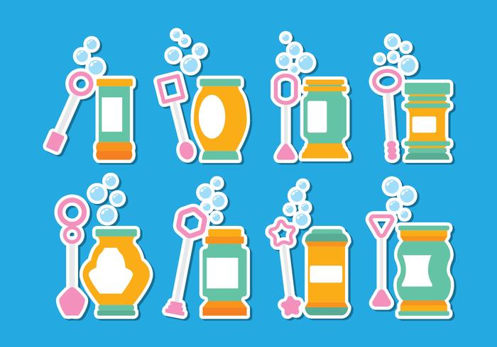 Bubble Blower Icon Set vector