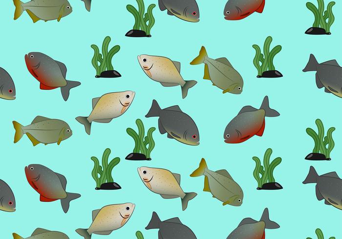 Piranha Pattern Free Vector