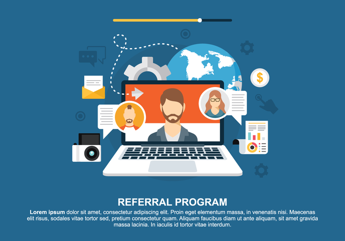 Concept for Referral Program Vector 