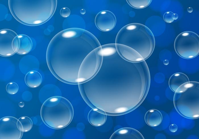 Blue Bubble Background Vector 