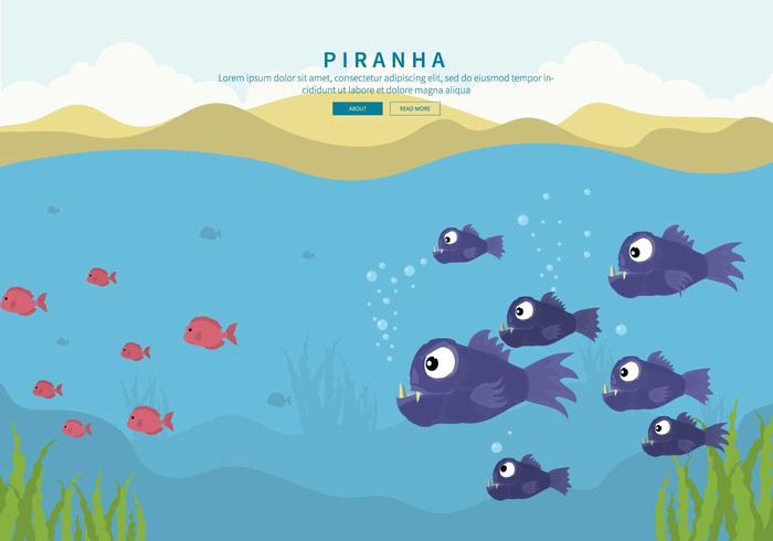 Ilustración Gratis Piranha vector