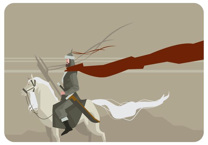 mongol caballo jinete vector