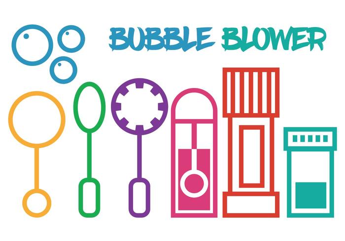 Bubble blower vector set