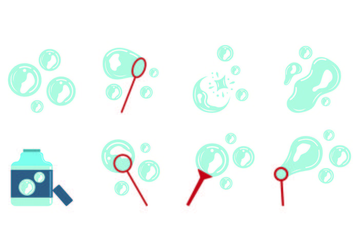 Set Of Bubble Blower Icons vector