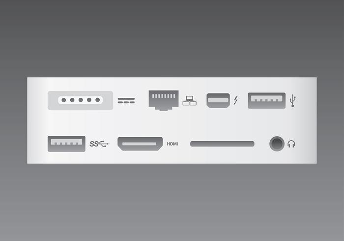 Simple Device Ports Free Vector