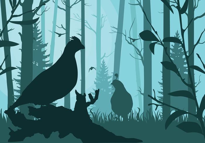 Quail Silhouette Free Vector