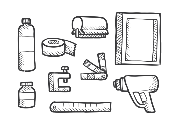 Screen Printing Icons Vector