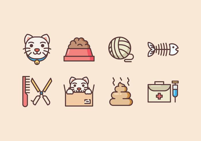 Cat icon set Royalty Free Vector Image - VectorStock