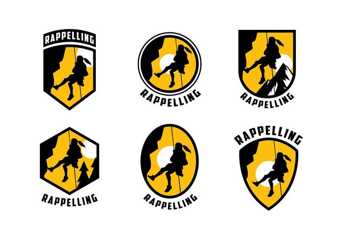 Rappelling insignias vector libre