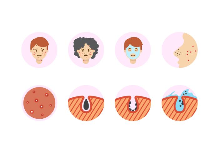 Free Pimple Icons vector