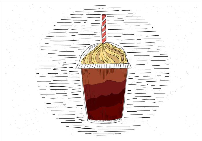 Mano libre dibujado vector taza de café ilustración