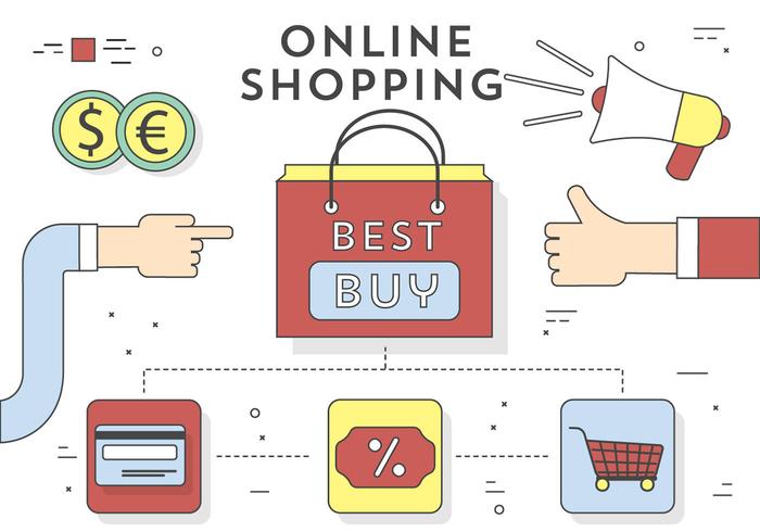 Download Free Flat Design Vector Online Shopping Elements and Icons ...