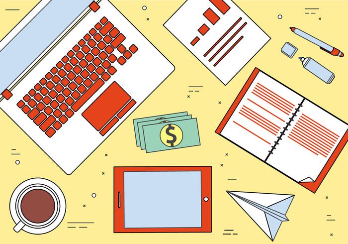 Free Flat Design Vector Desktop Elements and Icons