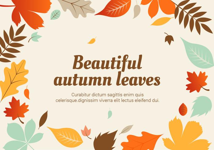 Flat Design Vector Autumn Leaf Illustration