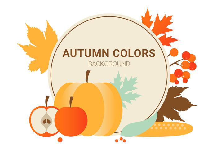 Diseño Plano Libre Vector Colores De Otoño