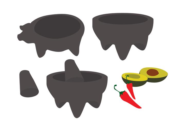 Molcajete Cartoon Vectors 