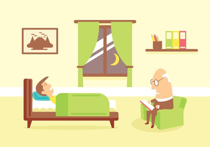 Broken Businessman With Psychologist Vector 