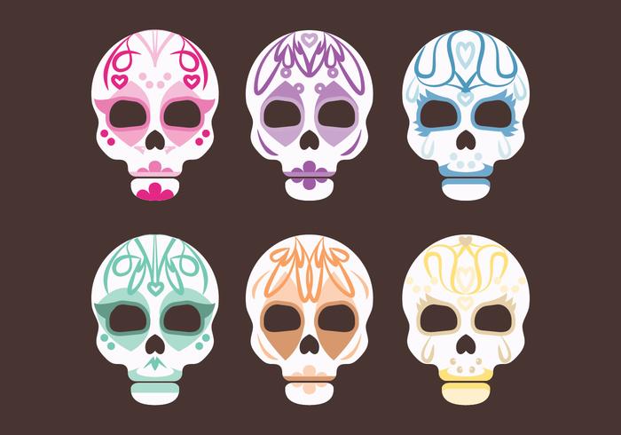 Vector Set of Sugar Skulls