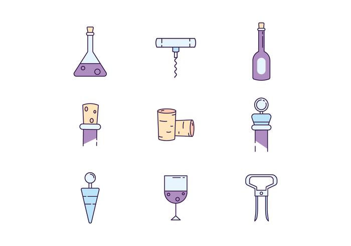 Free Wine Bottles Icons vector