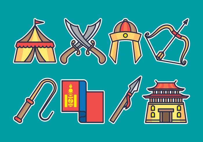 Mongol Icon Set vector