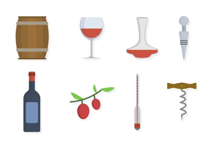 Flat Wine Taster Essential Vectors