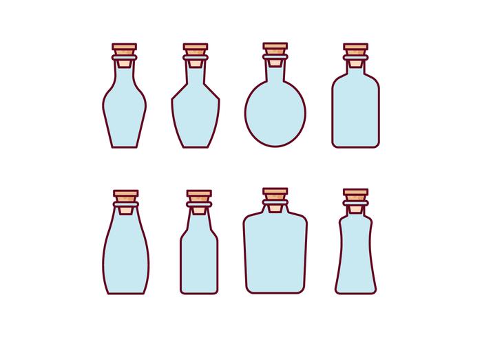 Bottle Icon Set vector