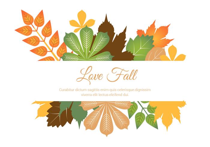 Free Flat Design Vector Autumn Love