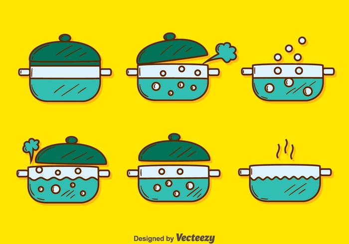 Hand Drawn Boiling Water Vector