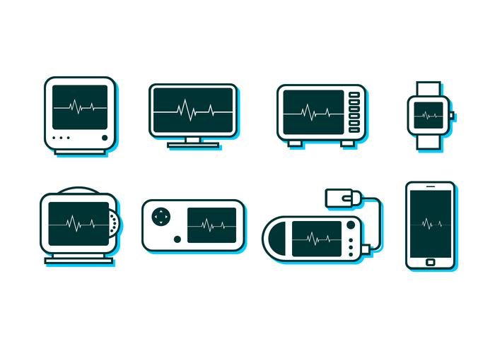 Electrocardiography Monitor Free Vector