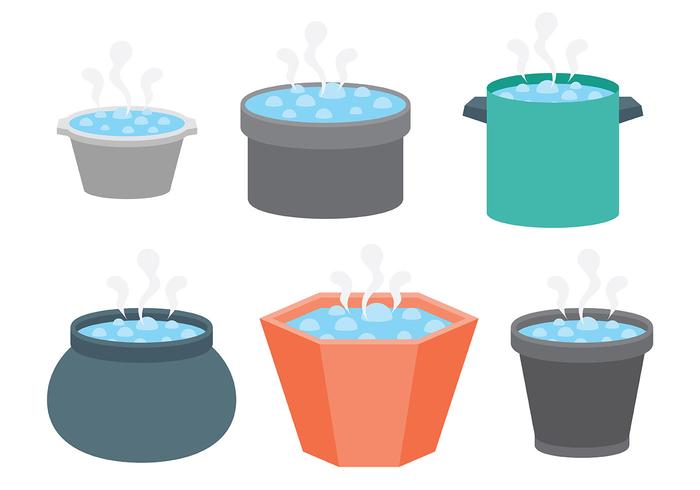 Boiling Water Vector Icons