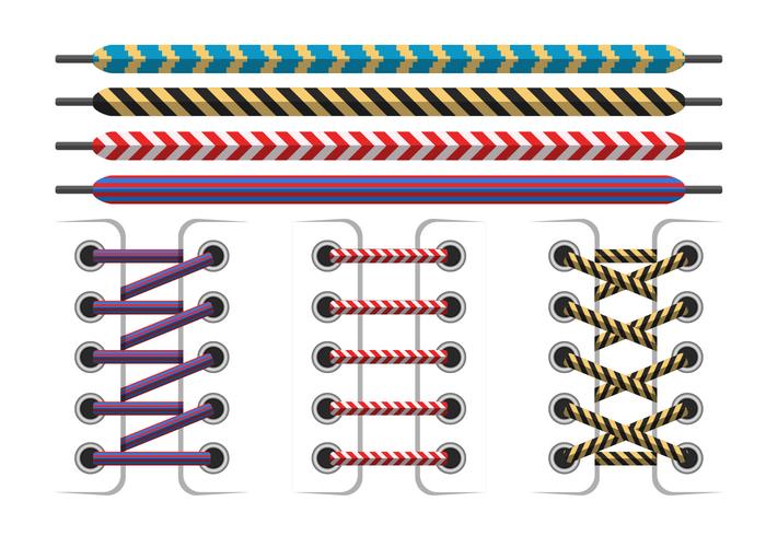 Colorful Shoestring Vector Art